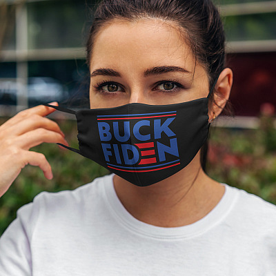 Alternative view of Buck Fiden Anti Joe Biden Election Fraud Say No To Sleepy Joe And The Hoe Washable Reusable Cloth Face Mask Cover