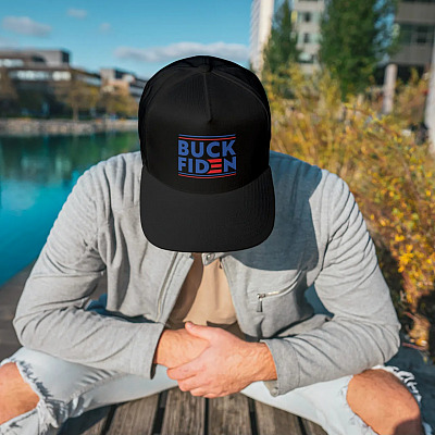 Alternative view of Buck Fiden Anti Joe Biden Election Fraud Twill Cap - Say No To Sleepy Joe And The Hoe Snapback Hat