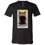 RBG Justice Card T-Shirt - V-Neck Tee - Ruth Bader Ginsburg Justice Shirt, Black, V-Neck T-Shirt
