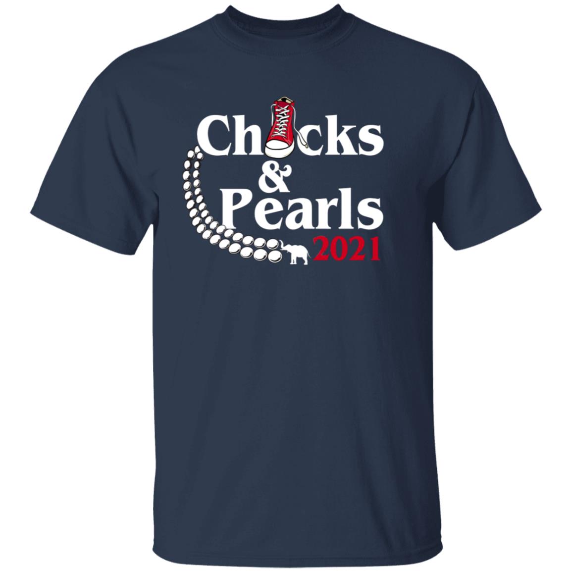 Chucks and Pearls 2021 Harris Biden T-Shirt - Kamala Harris Chucks and Pearls T-Shirt, Navy, Unisex T-Shirt