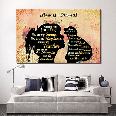 Alternative view of Personalized You Are Not Just a Dog You Are My Sanity Wrapped Framed Canvas Prints - Unframed Poster Wall Art
