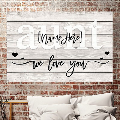 Alternative view of Personalized To My Aunt Gallery Wrapped Framed Canvas Prints - Unframed Poster - Home Decor Wall Art