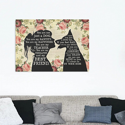 Alternative view of German Shepherd You Are Not Just A Dog Framed Canvas - Unframed Poster - German Shepherd Mom Gift