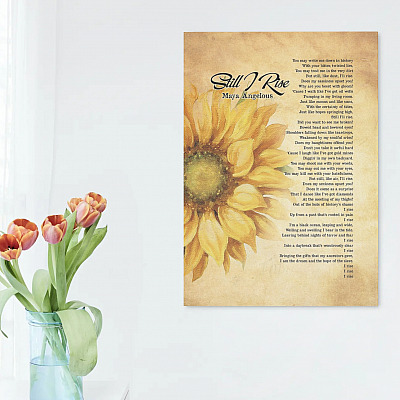 Alternative view of Sunflower Still I Rise Framed Canvas - Unframed Poster - Still I Rise Home Decor