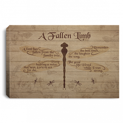 A Limb Has Fallen From The Family Tree I Keep Hearing Voice Grieve Not For Me Framed Canvas - Unframed Poster, White, 0.75'' Framed Canvas