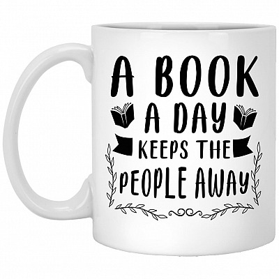 A Book Mug, White, 11 oz. White Mug