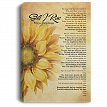 Sunflower Still I Rise Framed Canvas - Unframed Poster - Still I Rise Home Decor, White, 0.75'' Framed Canvas
