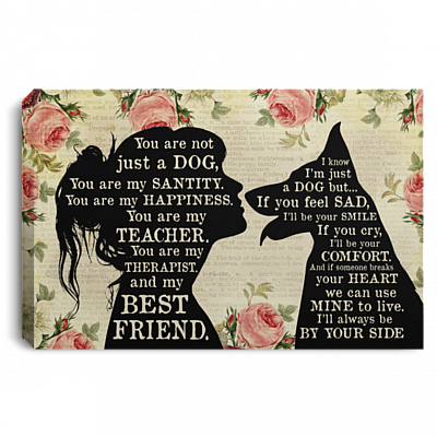 German Shepherd You Are Not Just A Dog Framed Canvas - Unframed Poster - German Shepherd Mom Gift, White, 0.75'' Framed Canvas