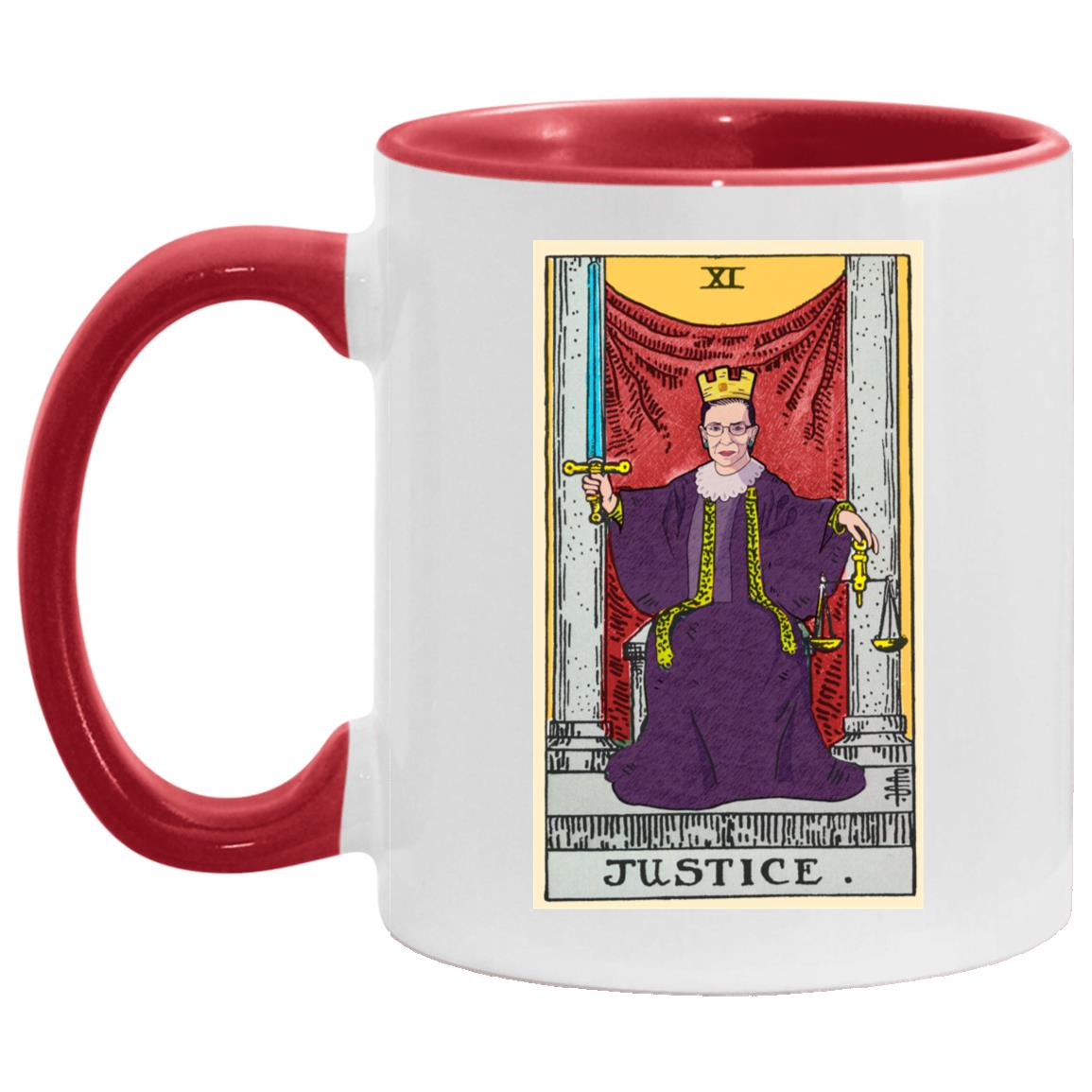 Ruth Accent Mug, White/Red, 11 oz. Accent Mug