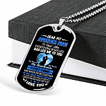 Dear My Amazing Man To My Husband My Boyfriend My Fiance From Wife Girlfriend Dog Tag Pendant Necklace - Dog Tag (Silver)