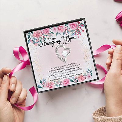 Alternative view of To An Amazing Mama To Be Forever Love Pendant Necklace