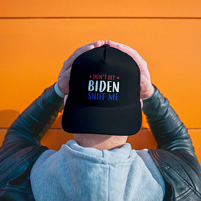 Alternative view of Don't Let Biden Sniff Me Anti Joe Biden Twill Cap - I'd Sniff That Joe And The Hoe Election Fraud Snapback Hat