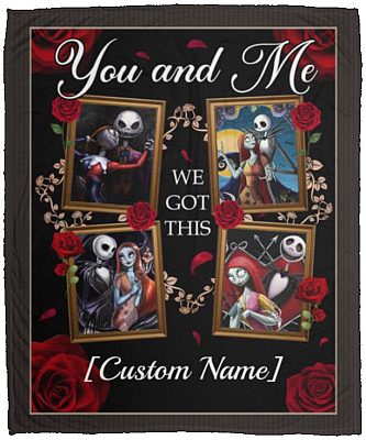 Personalized You And Me, White, Cozy Plush Fleece Blanket - 50x60