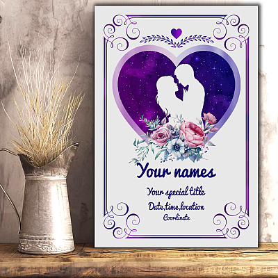 Alternative view of Personalized Star Constellation Gallery Wrapped Framed Canvas Prints-Unframed Poster-Home Decor Wall Art