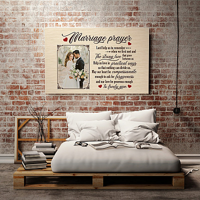 Alternative view of Personalized Marriage Prayer Wrapped Framed Canvas Prints - Unframed Poster - Home Decor Wall Art