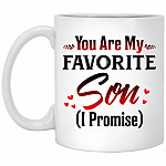 Favorite Son (4), White, 11 oz. White Mug
