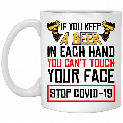 If You Keep A Beer In Each Hand Mug, White, 11 oz. White Mug