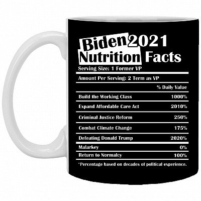 Biden Mug, Black, 11 oz. White Mug
