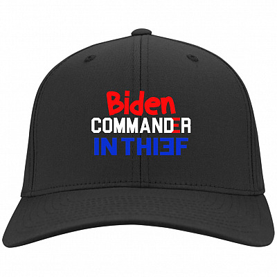 Joe Biden Commander In Thief Hat, Black, Twill Cap