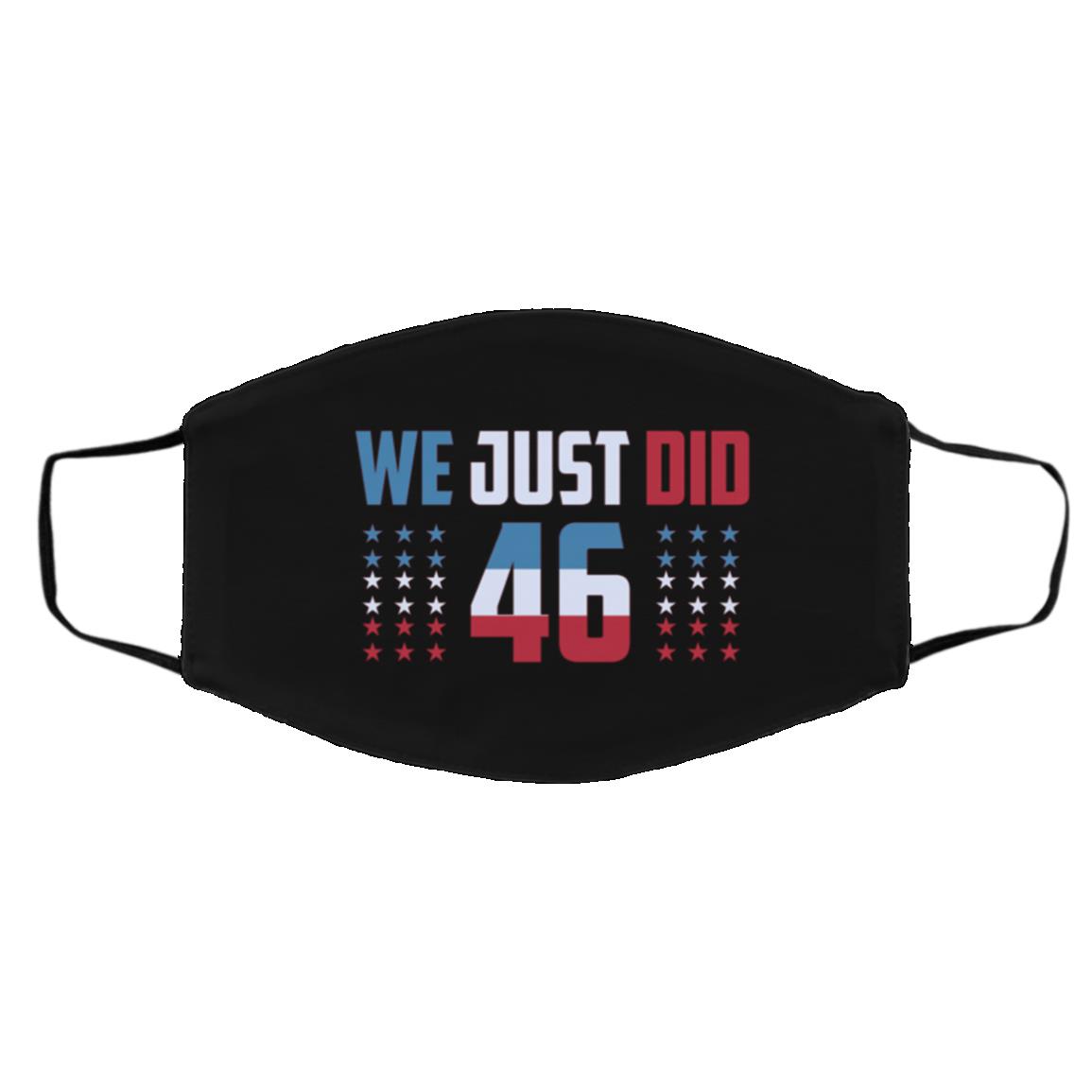 We Just Did 46 Washable, Black, Cloth Face Cover – Medium/Large We Just Did 46 Washable, Black, Cloth Face Cover – Medium/Large