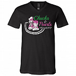 Kamala Harris Chucks and Pearls Aka Sorority 1908 T-Shirt - V Neck, Black, V-Neck T-Shirt Kamala Harris Chucks and Pearls Aka Sorority 1908 T-Shirt - V Neck, Black, V-Neck T-Shirt