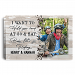 Personalized Photo I Want To Hold Your Hand At 80 And Say Baby Let's Go Riding Framed Canvas - Unframed Poster, White, 0.75'' Framed Canvas Personalized Photo I Want To Hold Your Hand At 80 And Say Baby Let's Go Riding Framed Canvas - Unframed Poster, White, 0.75'' Framed Canvas