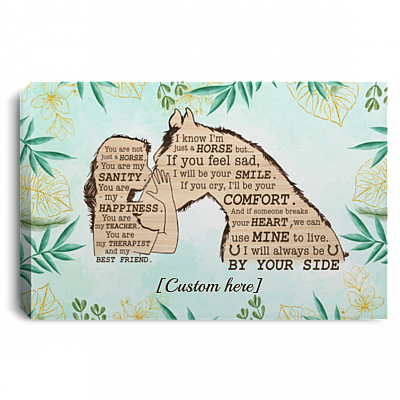 You Are Not Just A Horse You Are My Sanity Gallery Wrapped Framed Canvas Prints - Unframed Poster, White, 0.75'' Framed Canvas