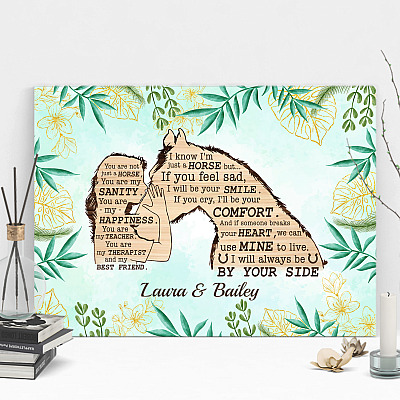 Alternative view of Personalized You Are Not Just A Horse You Are My Sanity Gallery Wrapped Framed Canvas Prints - Unframed Poster