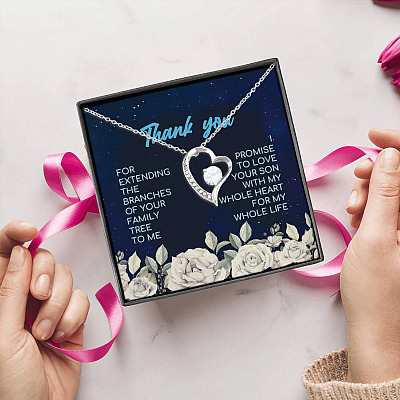 Alternative view of Thank You For Extending The Branches Of Your Family Tree To Me Forever Love Pendant Necklace