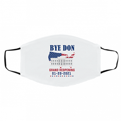 Byedon White House Grand Reopening Inauguration Day 01202021 Washable Reusable Face Mask, White, Cloth Face Cover – Medium/Large