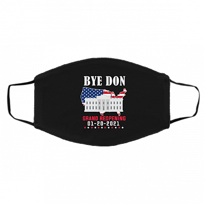 Byedon White House Grand Reopening Presidential Inauguration Day Washable Reusable Face Mask, White, Cloth Face Cover – Medium/Large