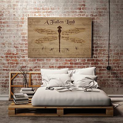 Alternative view of A Limb Has Fallen From The Family Tree I Keep Hearing Voice Grieve Not For Me Framed Canvas - Unframed Poster