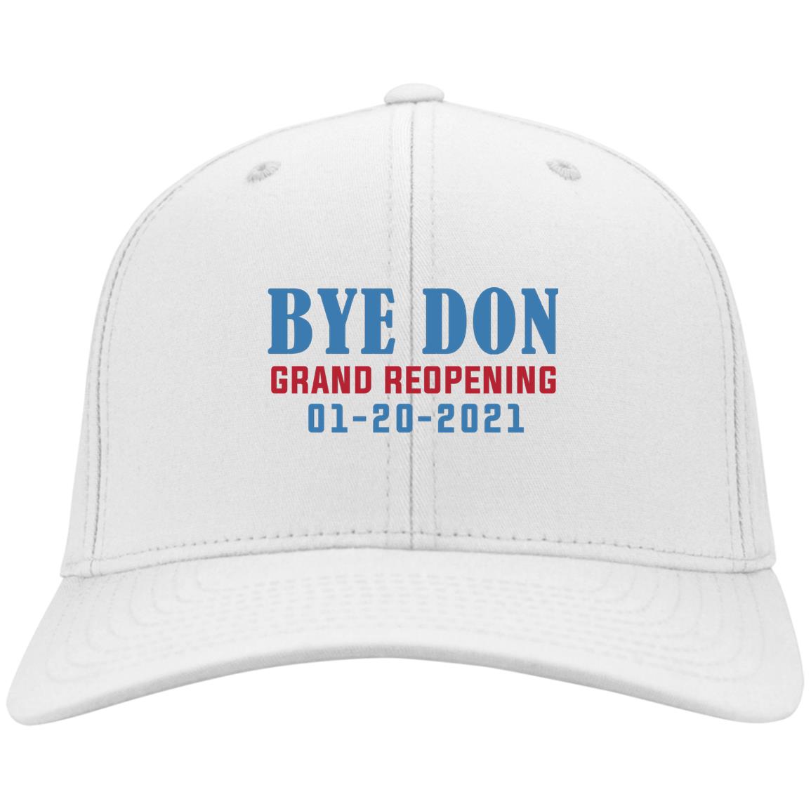 Byedon White House Grand Reopening Inauguration Day 01202021 Twill Cap - Snapback Hat - Trucker Hat, White, Twill Cap