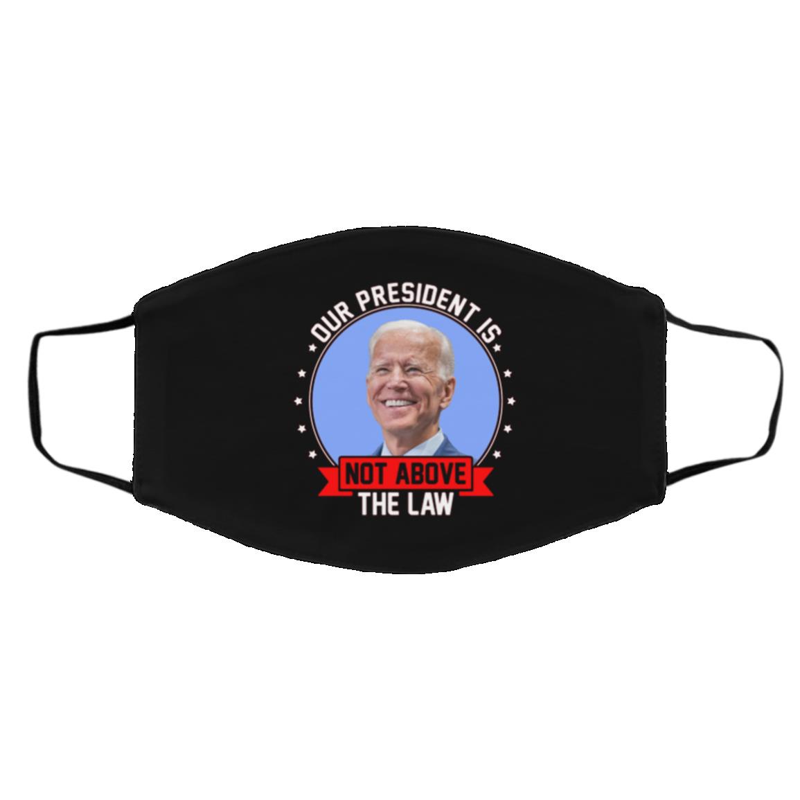 Our President Face Mask, Black, Cloth Face Cover – Medium/Large