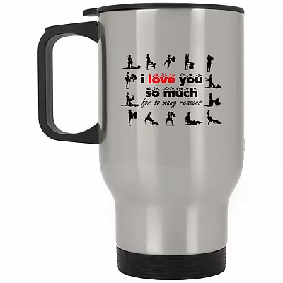 14 oz. Silver Travel Mug