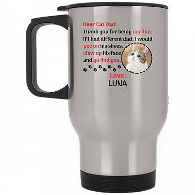 14 oz. Silver Travel Mug