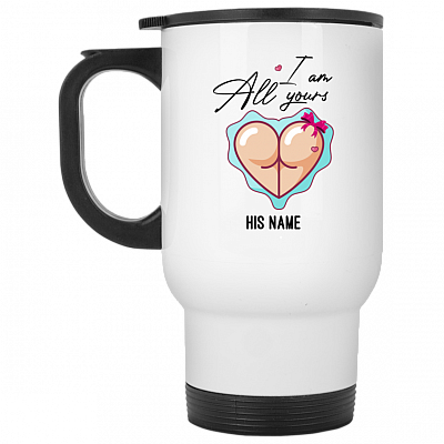 14 oz. White Travel Mug