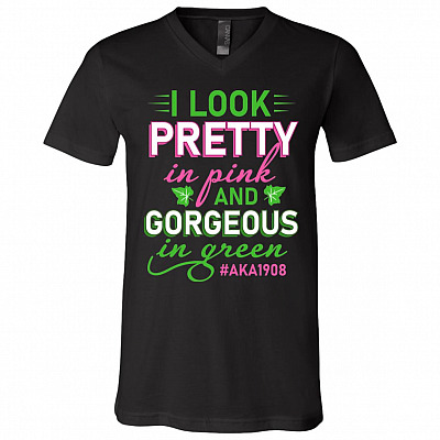 Pretty Shirt, Black, V-Neck T-Shirt
