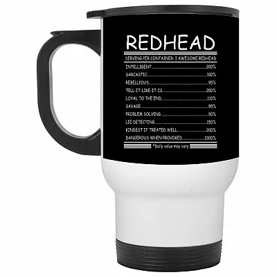 14 oz. White Travel Mug