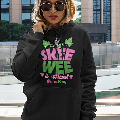 Alternative view of Kamala Harris My Skee Wee Is Official A-ka Sorority 1908 Hoodie - Sweatshirt