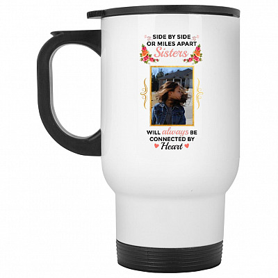 14 oz. White Travel Mug