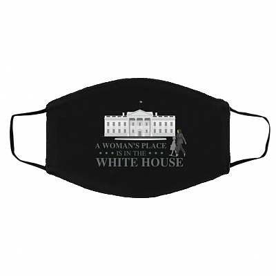 White House Mask, Black, Cloth Face Cover – Medium/Large