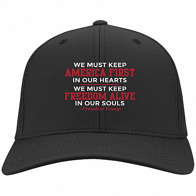 United States First Freedom Cap, Black, Twill Cap