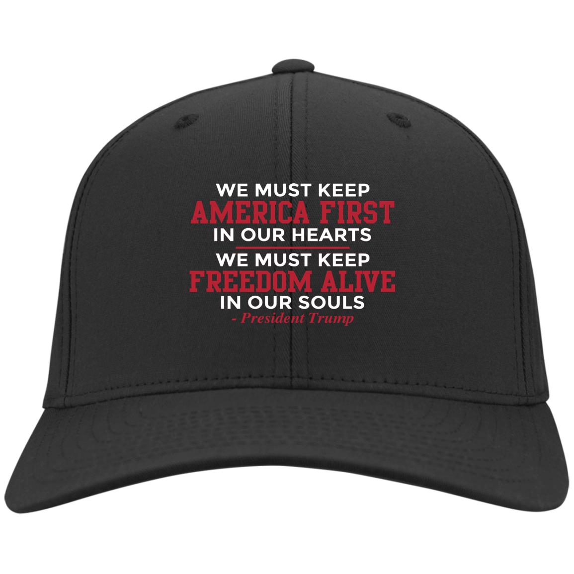 United States First Freedom Cap, Black, Twill Cap