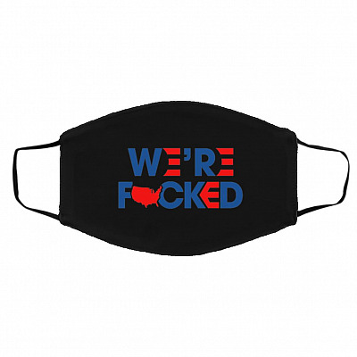 Fucked Mask, Black, Cloth Face Cover – Medium/Large