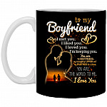 Boyfriend Mug, Black, 11 oz. White Mug