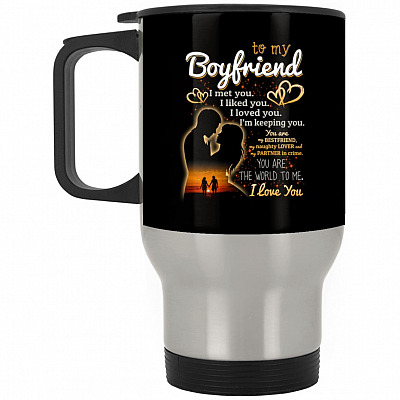 14 oz. Silver Travel Mug