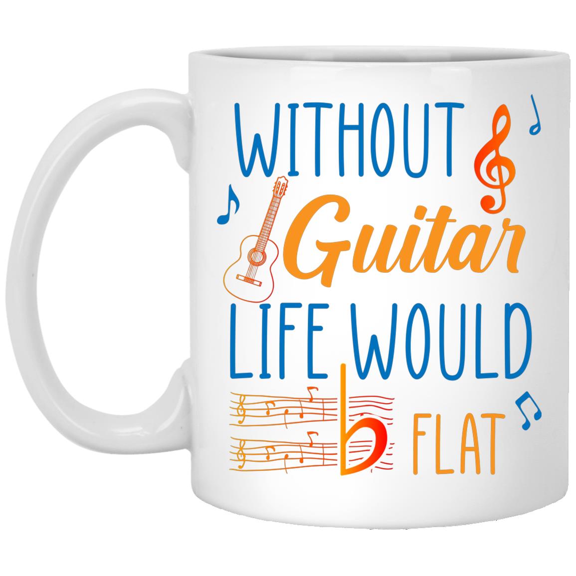Guitar Mug, White, 11 oz. White Mug