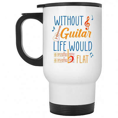 14 oz. White Travel Mug