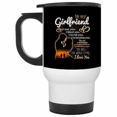 14 oz. White Travel Mug